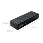 ORICO M2PVC3-G20-GY-BP USB3.2 20Gbps M.2 NVMe SSD Gehäuse, M2PVC3-G20-GY-BP