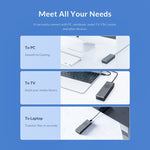 ORICO M2PVC3-G20-GY-BP USB3.2 20Gbps M.2 NVMe SSD Gehäuse, M2PVC3-G20-GY-BP