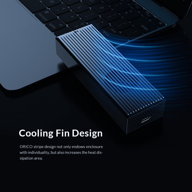 ORICO M2PVC3-G20-GY-BP USB3.2 20Gbps M.2 NVMe SSD Gehäuse, M2PVC3-G20-GY-BP
