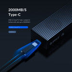 ORICO M2PVC3-G20-GY-BP USB3.2 20Gbps M.2 NVMe SSD Gehäuse, M2PVC3-G20-GY-BP
