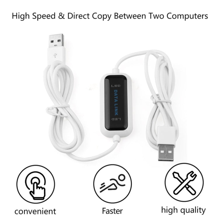 Hochgeschwindigkeits USB PC zu PC Online-Datenfreigabelink Netz Direkt Dateiübertragungsbrückenkabel, Länge: 1,75m