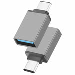 USB-C / Type-C 3.1 Stecker auf USB 3.0 Buchse Daten-/Ladeadapter aus Aluminiumlegierung