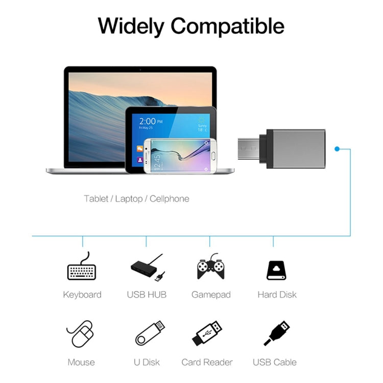 USB-C / Type-C 3.1 Stecker auf USB 3.0 Buchse Daten-/Ladeadapter aus Aluminiumlegierung