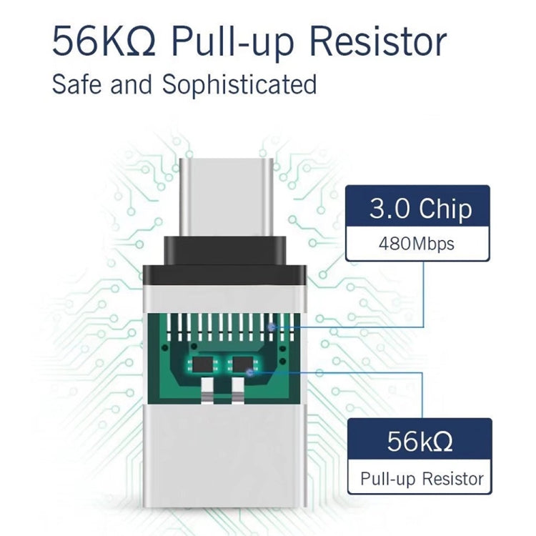 USB-C / Type-C 3.1 Stecker auf USB 3.0 Buchse Daten-/Ladeadapter aus Aluminiumlegierung