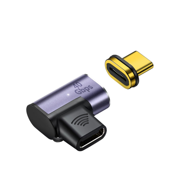 100W USB-C / Type-C Stecker auf Buchse Winkel magnetischer Ladeadapter, 100W Winkel