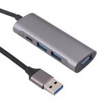 U-811 4 in 1 USB 3.0 zu 3 USB 3.0 + USB-C / Typ-C Anschlüsse HUB Dockingstation, U-811