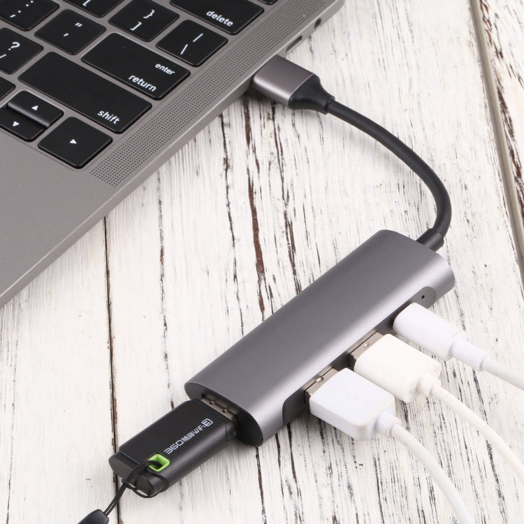 U-811 4 in 1 USB 3.0 zu 3 USB 3.0 + USB-C / Typ-C Anschlüsse HUB Dockingstation, U-811