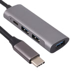 T-811 4 in 1 USB-C / Typ-C zu 3 USB 3.0 + USB-C / Typ-C Anschlüsse HUB Dockingstation, T-811