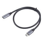 USB-C / Type-C Stecker zu USB-C / Type-C Buchse Adapterkabel, Kabellänge: 50cm, 50cm