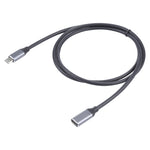 USB-C / Type-C Stecker zu USB-C / Type-C Buchse Adapterkabel, Kabellänge: 1m, 1m