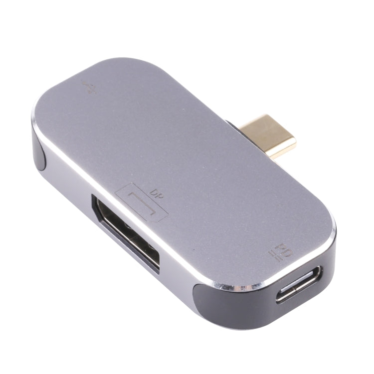 3 in 1 USB-C / Typ-C männlich zu USB-C / Typ-C Lade + USB + DP weiblich Adapter, USB-C / Typ-C + USB + DP