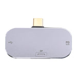 3 in 1 USB-C / Typ-C männlich zu USB-C / Typ-C Lade + USB + DP weiblich Adapter, USB-C / Typ-C + USB + DP