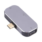3 in 1 USB-C / Typ-C männlich zu USB-C / Typ-C Lade + USB + DP weiblich Adapter, USB-C / Typ-C + USB + DP