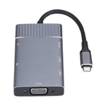7 in 1 Dual USB 3.0 + TF/SD + HDMI/VGA + 3,5mm Klinke + Type-C / USB-C Multifunktionale USB-C Dockingstation, 2xUSB3.0+TF/SD+HDMI/VGA+3,5mm
