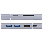 7 in 1 Dual USB 3.0 + TF/SD + HDMI/VGA + 3,5mm Klinke + Type-C / USB-C Multifunktionale USB-C Dockingstation, 2xUSB3.0+TF/SD+HDMI/VGA+3,5mm