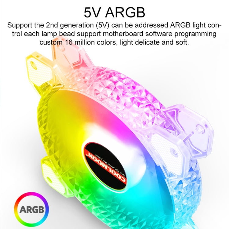 COOLMOON RGB Kühlventilator 120mm PWM 6PIN S1 ARGB Lüfter, CM-S1