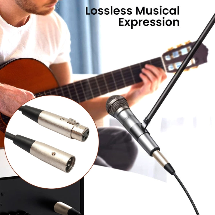 5m 3-poliges XLR Stecker zu XLR Buchse MIC Abschirmkabel Mikrofon Audiokabel, Länge: 5m