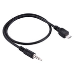 3,5mm Stecker zu Micro USB Stecker Audio AUX Kabel, Länge: ca. 40cm, Micro USB 40cm