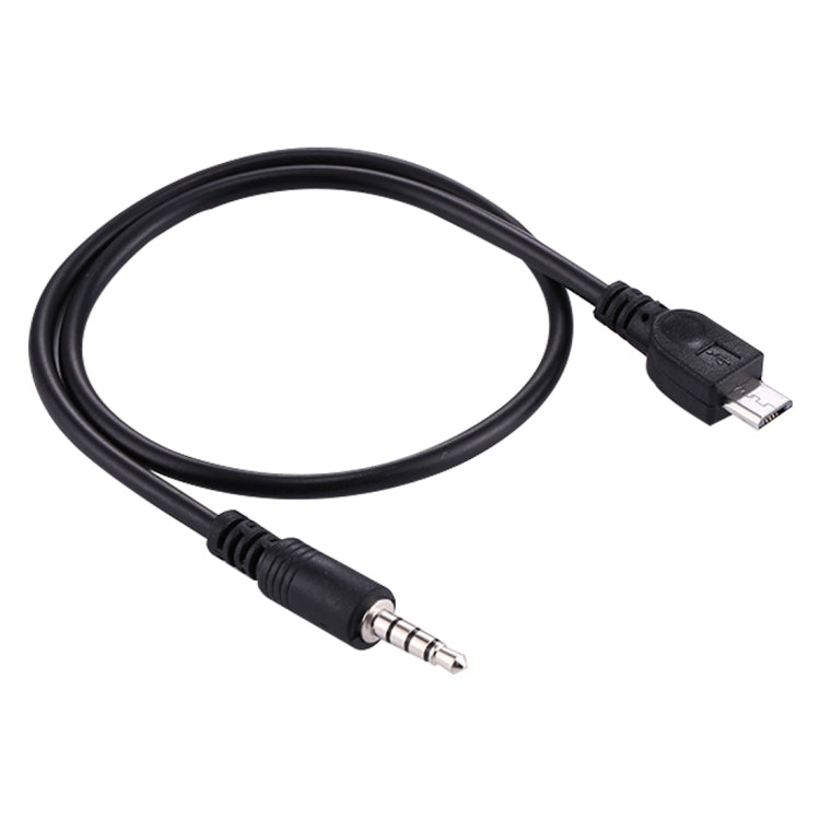 3,5mm Stecker zu Micro USB Stecker Audio AUX Kabel, Länge: ca. 40cm, Micro USB 40cm