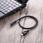3,5mm Stecker zu Micro USB Stecker Audio AUX Kabel, Länge: ca. 40cm, Micro USB 40cm