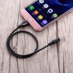 3,5mm Stecker zu Micro USB Stecker Audio AUX Kabel, Länge: ca. 40cm, Micro USB 40cm