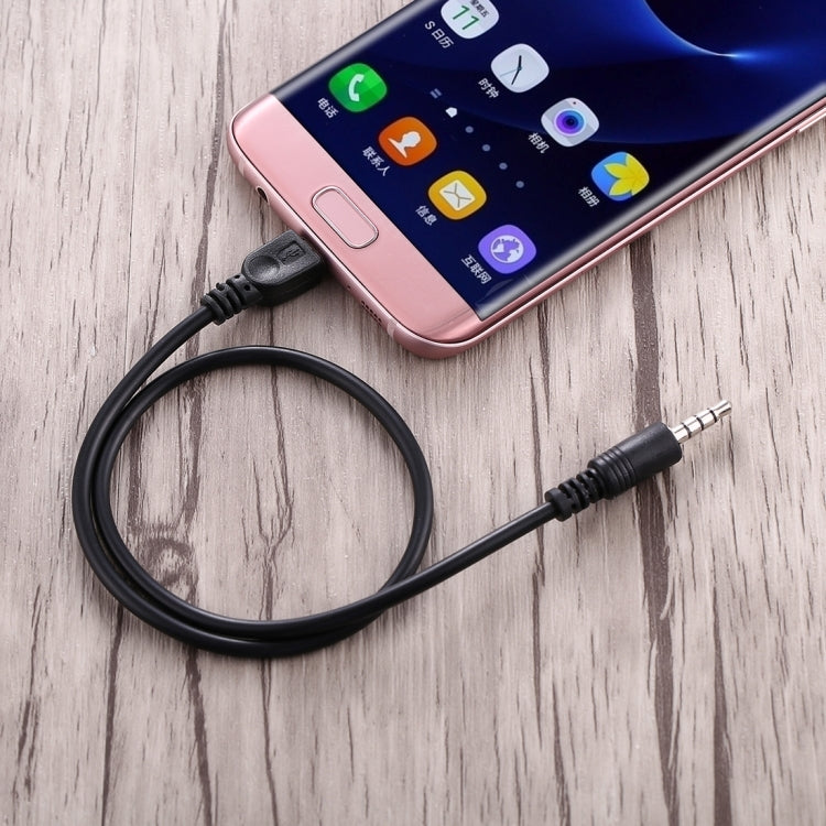 3,5mm Stecker zu Micro USB Stecker Audio AUX Kabel, Länge: ca. 40cm, Micro USB 40cm