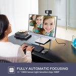 HXSJ S4 1080P verstellbare 180-Grad HD manuelle Fokus Video Webcam PC-Kamera mit Mikrofon