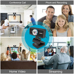 HXSJ S4 1080P verstellbare 180-Grad HD manuelle Fokus Video Webcam PC-Kamera mit Mikrofon