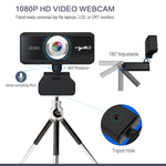 HXSJ S4 1080P verstellbare 180-Grad HD manuelle Fokus Video Webcam PC-Kamera mit Mikrofon