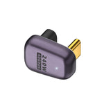 240W USB-C/Type-C Buchse zu USB-C/Type-C Stecker 40Gbps U-Typ Adapter mit Licht, U-Typ Adapter