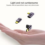 240W USB-C/Type-C Buchse zu USB-C/Type-C Stecker 40Gbps U-Typ Adapter mit Licht, U-Typ Adapter