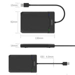 UNITEK SATA 2,5 Zoll USB 3.0 Schnittstelle HDD Gehäuse, Länge: 30cm, SATA USB 3.0 Schnittstelle, Länge: 30cm