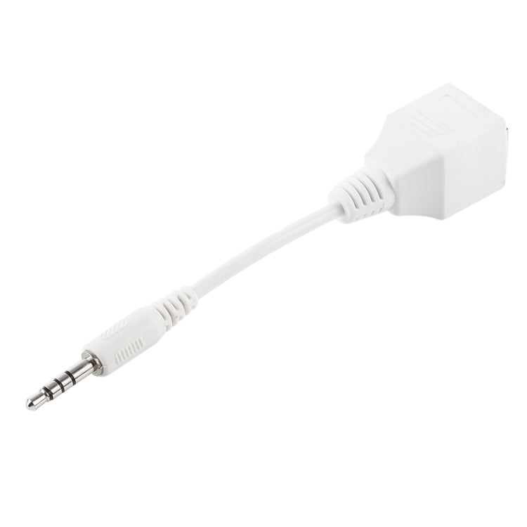 CAT5 RJ45 Buchse zu 3,5mm 4-pol Stecker Audio Ethernet LAN Netzwerkadapter, Gesamtlänge: ca. 13cm