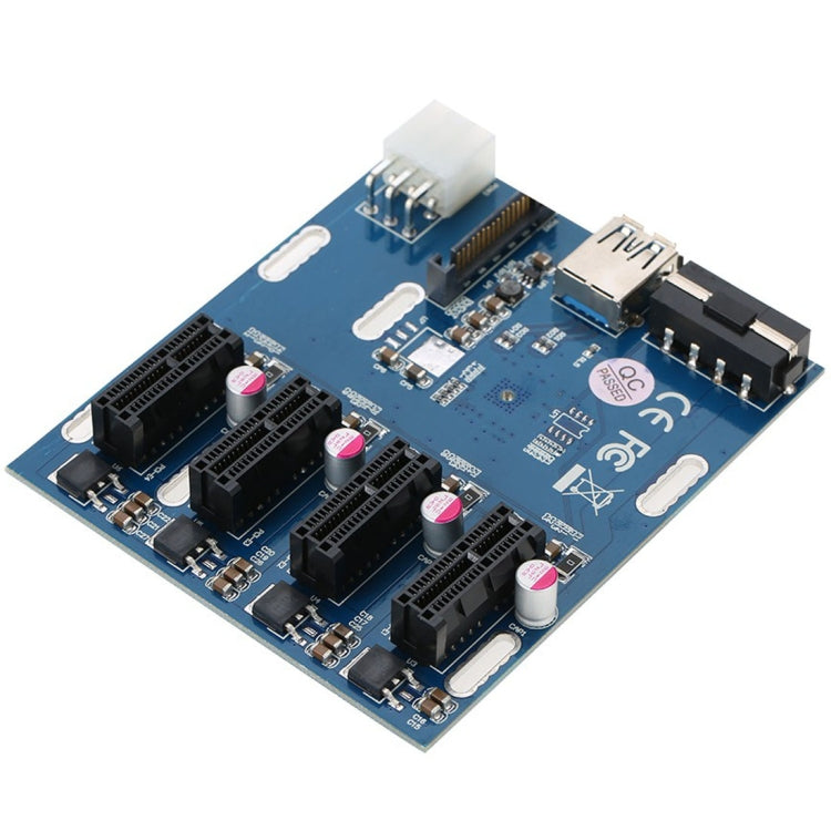 PCI-E zu PCI-E Konverterkarte 1 zu 4 1 x Express-Karte mit 4 PCI-E Steckplätzen