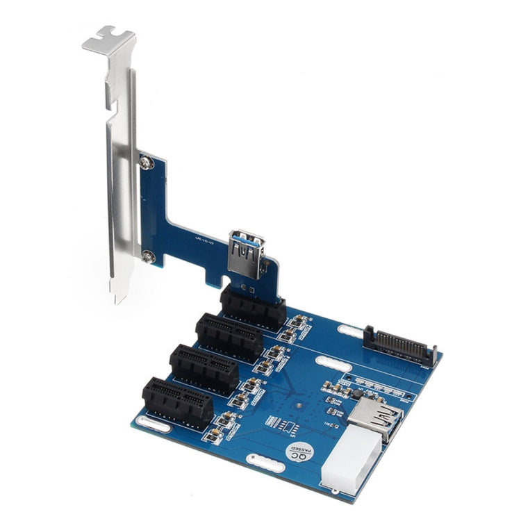 PCI-E zu PCI-E Konverterkarte 1 zu 4 1 x Express-Karte mit 4 PCI-E Steckplätzen