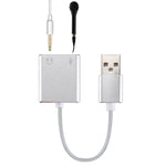 Aluminiumlegierung Gehäuse externe USB virtuelle 7.1 Kanal Soundkarte mit 13cm Kabel für PC Laptop, USB