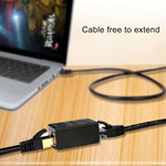 Crystal Netzwerk Gerade Durchgang Kopf-Leitungsverbinder Paar Terminal Buchse zu Doppelkopf RJ45 Schnittstellen Verlängerungsgerät, 2 Ports