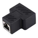 Crystal Netzwerk Gerade Durchgang Kopf-Leitungsverbinder Terminal Buchse zu Buchse Dreifachkopf RJ45 Schnittstellen Verlängerungsgerät, 3 Ports