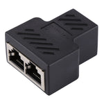 Crystal Netzwerk Gerade Durchgang Kopf-Leitungsverbinder Terminal Buchse zu Buchse Dreifachkopf RJ45 Schnittstellen Verlängerungsgerät, 3 Ports