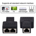 Crystal Netzwerk Gerade Durchgang Kopf-Leitungsverbinder Terminal Buchse zu Buchse Dreifachkopf RJ45 Schnittstellen Verlängerungsgerät, 3 Ports