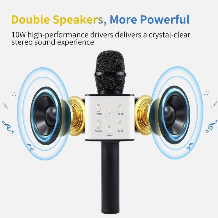 SDRD SD-08 Doppellautsprecher Hochwertiges Handheld KTV Karaoke Aufnahme Bluetooth Kabelloses Kondensatormikrofon