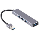 3019 4 x USB 3.0 zu USB 3.0 Aluminiumlegierung HUB Adapter mit LED-Anzeige