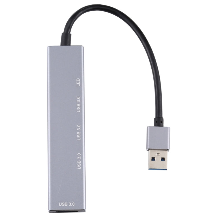 3019 4 x USB 3.0 zu USB 3.0 Aluminiumlegierung HUB Adapter mit LED-Anzeige
