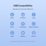 3019 4 x USB 3.0 zu USB 3.0 Aluminiumlegierung HUB Adapter mit LED-Anzeige