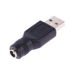 USB Stecker zu 5,5 x 2,1mm Buchse Adapteranschluss, USB Stecker zu 5,5 x 2,1mm