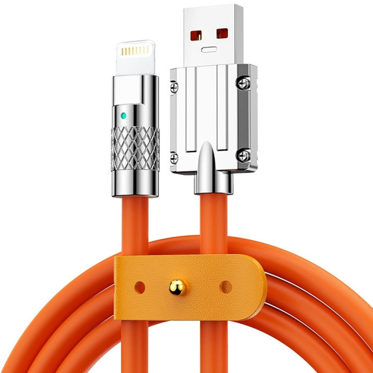 Mech Serie 6A 120W USB zu 8 Pin Metallstecker Silikon Schnellladedatenkabel, Länge: 1,2m, 1,2m 8 Pin