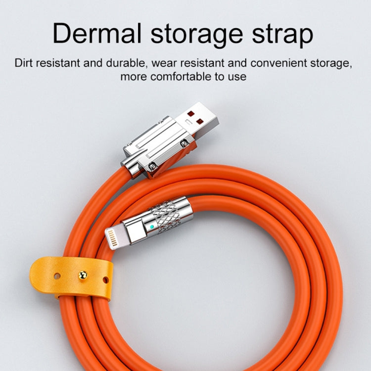 Mech Serie 6A 120W USB zu 8 Pin Metallstecker Silikon Schnellladedatenkabel, Länge: 1,2m, 1,2m 8 Pin