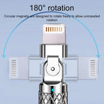 Mech Serie 6A 120W USB zu 8 Pin 180-Grad Metallstecker Schnellladekabel, Länge: 1,2m, 1,2m 8 Pin, 1,2m 180-Grad 8 Pin