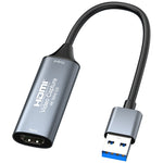 4K 30Hz HDMI-zu-USB3.0-HD-Video-Capture-Karte mit Kabel, HDMI zu USB3.0