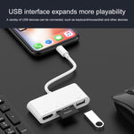 75215 5-in-1 8-Pin zu HDMI + SD-Kartensteckplatz + TF-Kartensteckplatz + USB + 8-Pin Ladeanschluss HD Video Konverter, 75215
